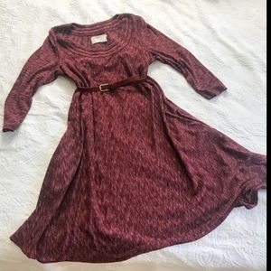Anthropologie sweater dress wine
